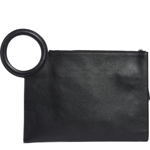 Sold Out Longchamp Trendy Black Leather Clutch Tassel Statment Purse Italy - Picture 7 of 7